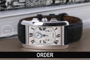 Đồng hồ Cartier Tank Américaine Chronograph 2312 White Gold W2603356