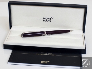 MS B.75 - Bút bi xoay Montblanc đỏ bóc đô - cài Platinum - New in Box