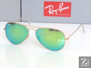 MS K.9- Rayban aviator 3025 mirror - xanh lá cây