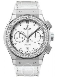 Đồng Hồ Hublot Classic Fusion Chronograph Titanium Opalin Diamonds 42mm 541.ne.2010.lr.1104