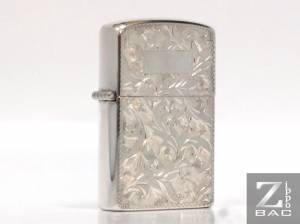 MS 124 - Zippo bạc khối Nhật hoa văn Venetian - hàng mới chưa qua sử dụng