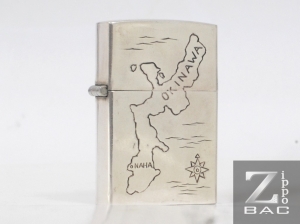 MS 141. Zippo bạc khối Nhật bản "Bản đồ Okinawa"