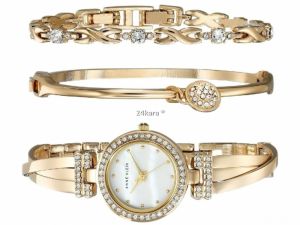 Anne Klein Goldtone Crystal Bangle 1868GBST